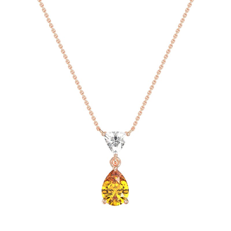 Triangle and Tear Drop Necklace