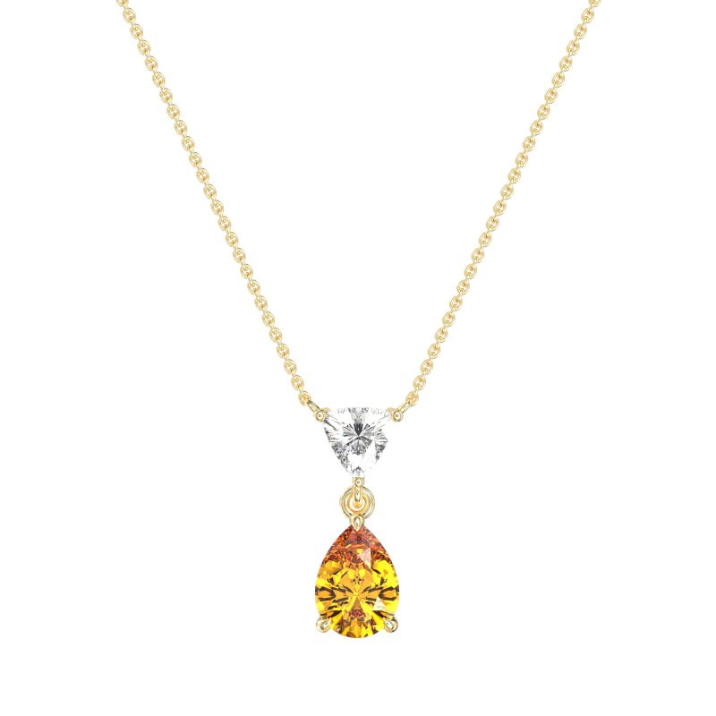 Triangle and Tear Drop Necklace