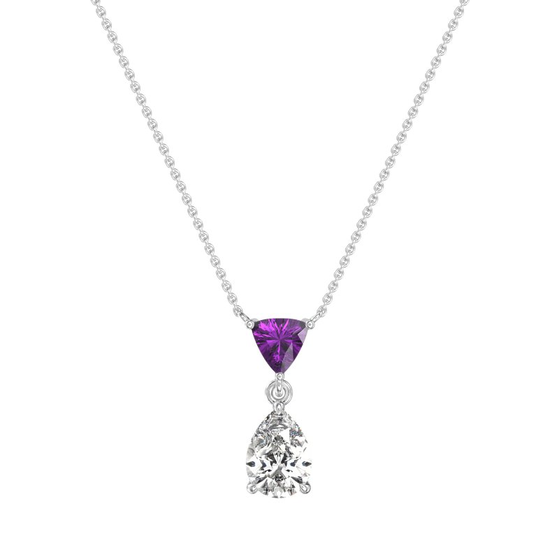 Triangle and Tear Drop Necklace