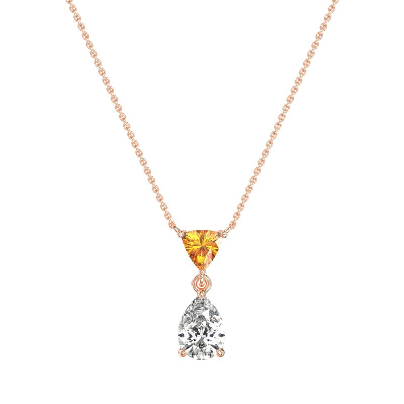 Triangle and Tear Drop Necklace