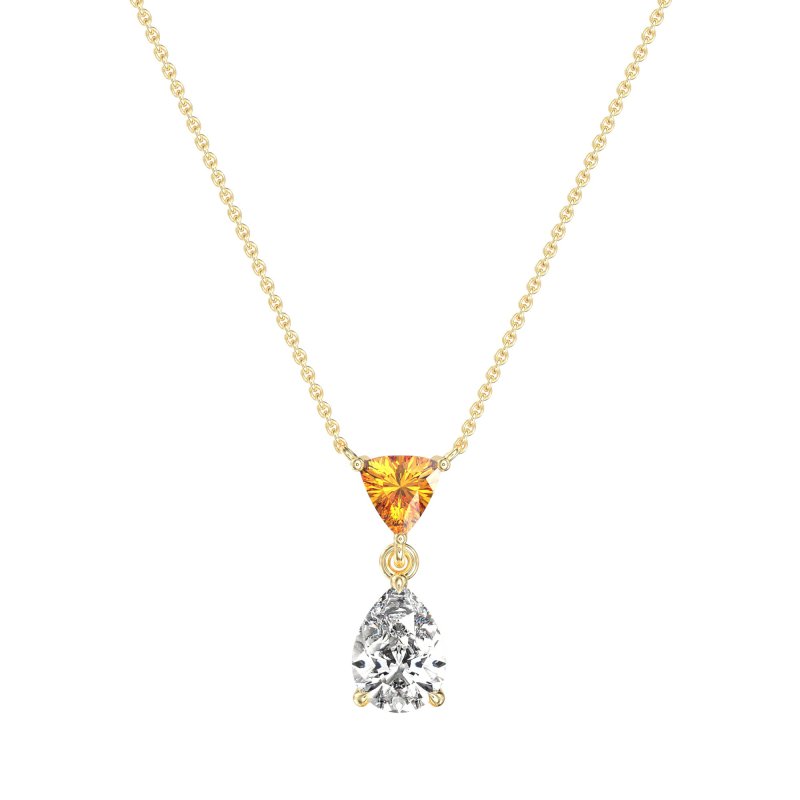 Triangle and Tear Drop Necklace
