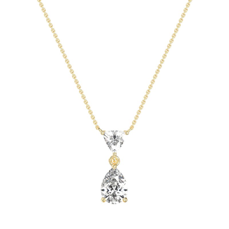 Triangle and Tear Drop Necklace