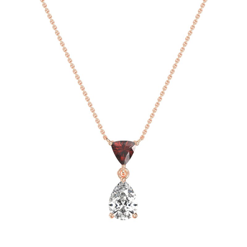 Triangle and Tear Drop Necklace