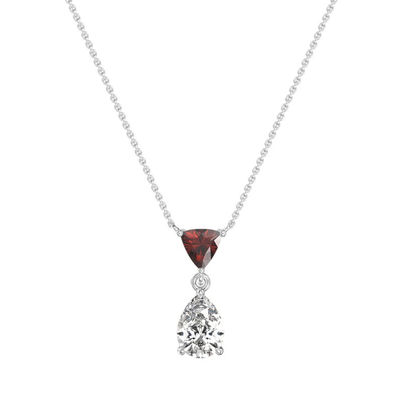 Triangle and Tear Drop Necklace
