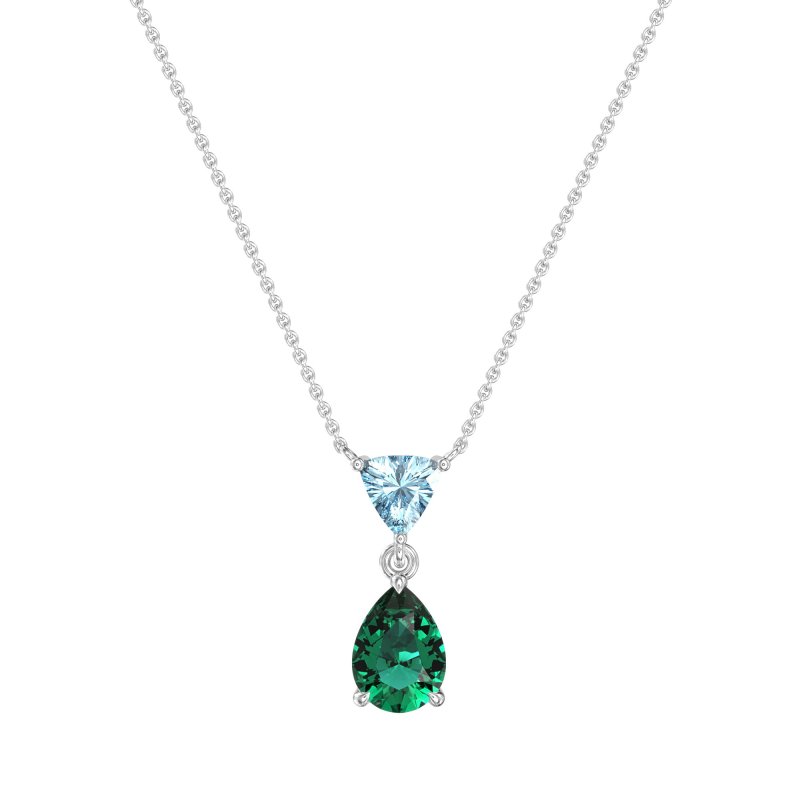 Triangle and Tear Drop Necklace