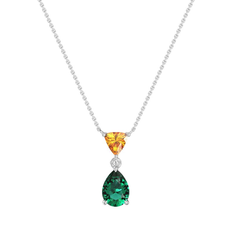 Triangle and Tear Drop Necklace