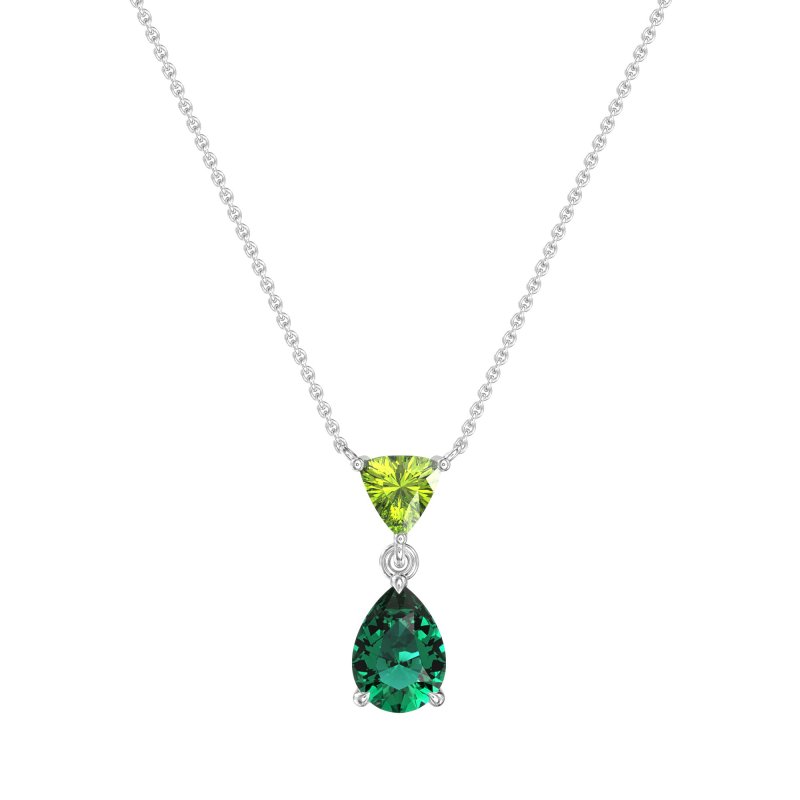 Triangle and Tear Drop Necklace