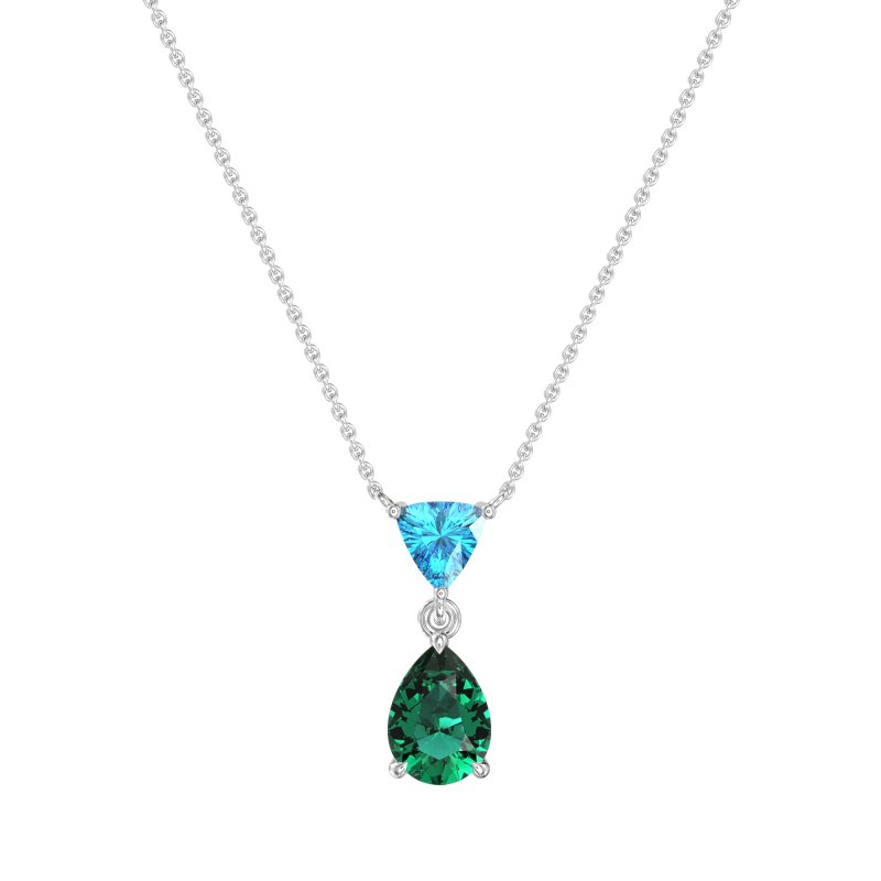 Triangle and Tear Drop Necklace