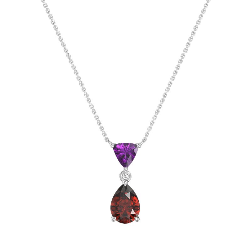 Triangle and Tear Drop Necklace