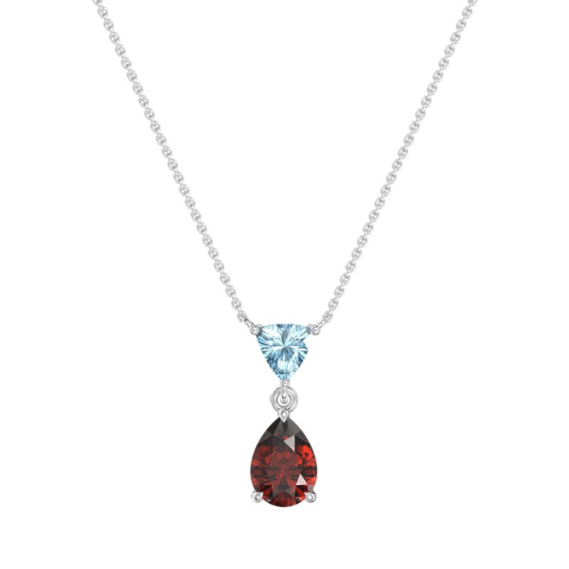 Triangle and Tear Drop Necklace