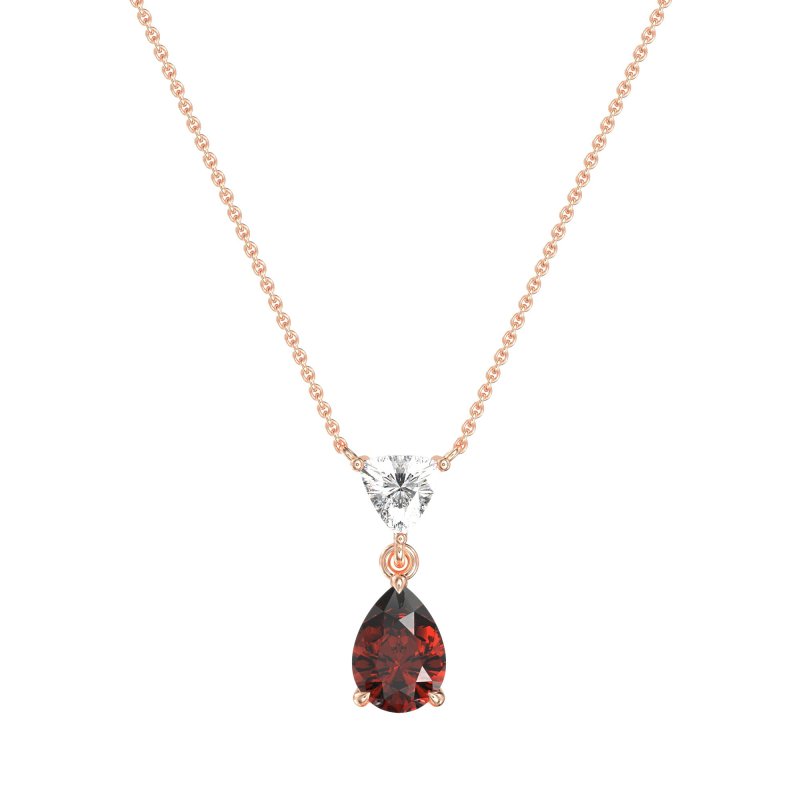 Triangle and Tear Drop Necklace