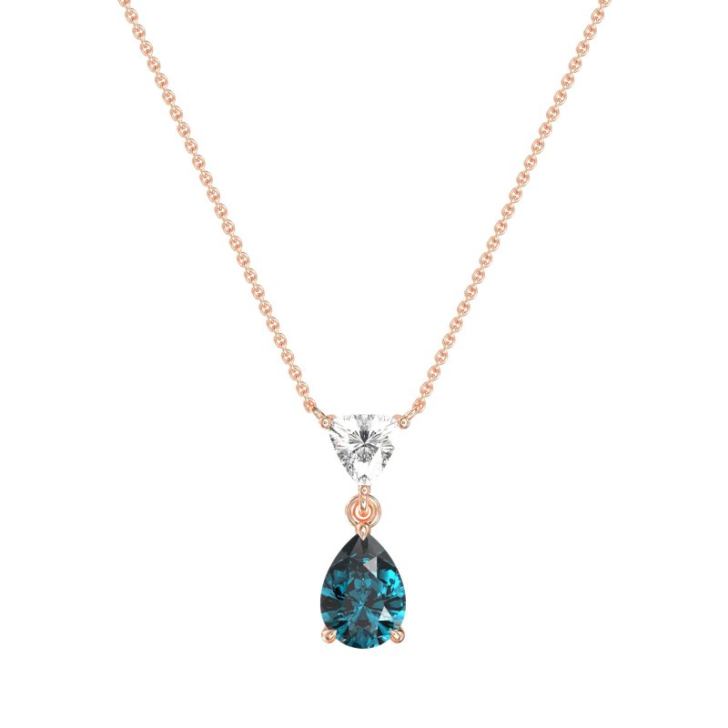 Triangle and Tear Drop Necklace