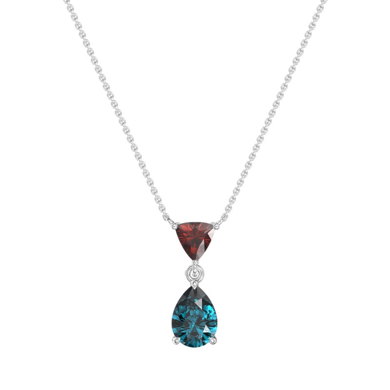 Triangle and Tear Drop Necklace