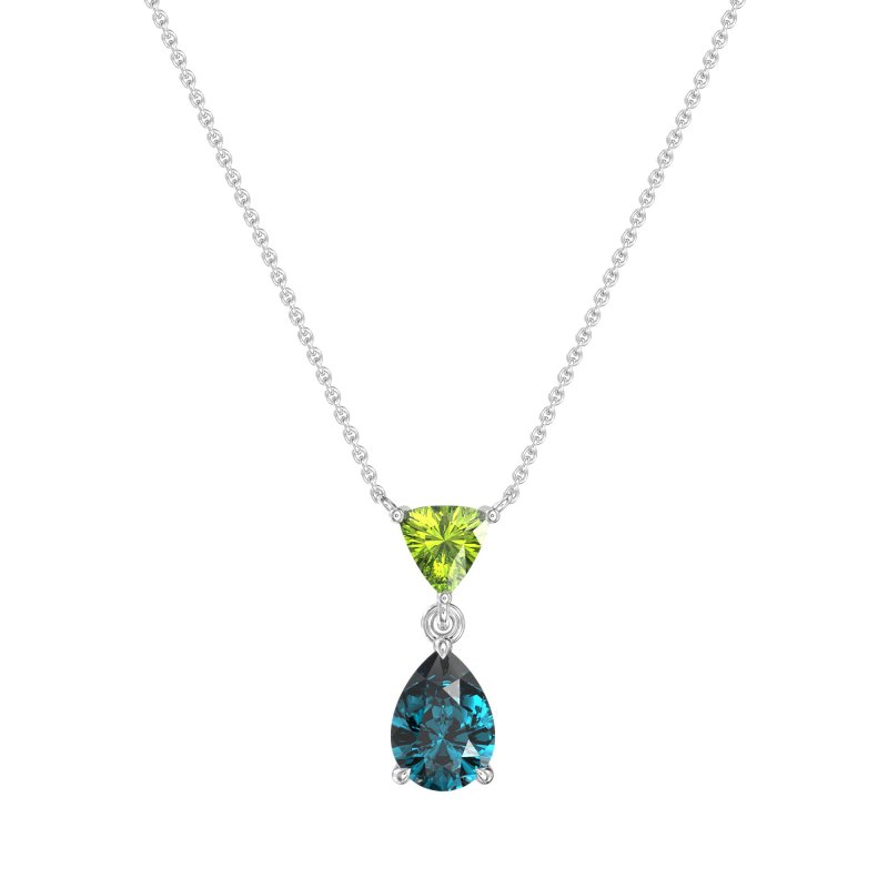 Triangle and Tear Drop Necklace
