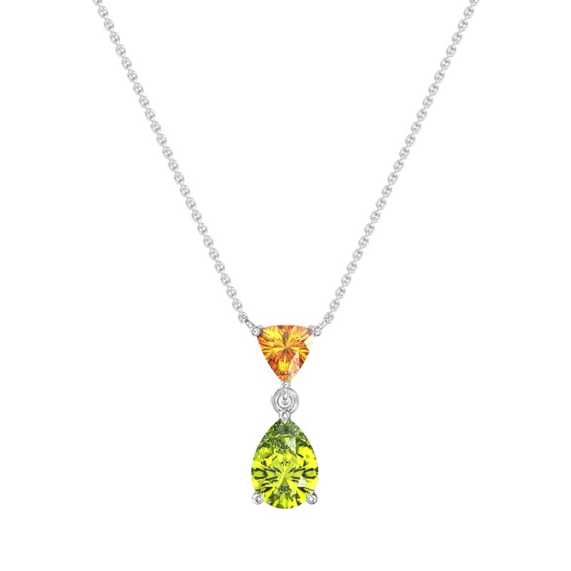 Triangle and Tear Drop Necklace
