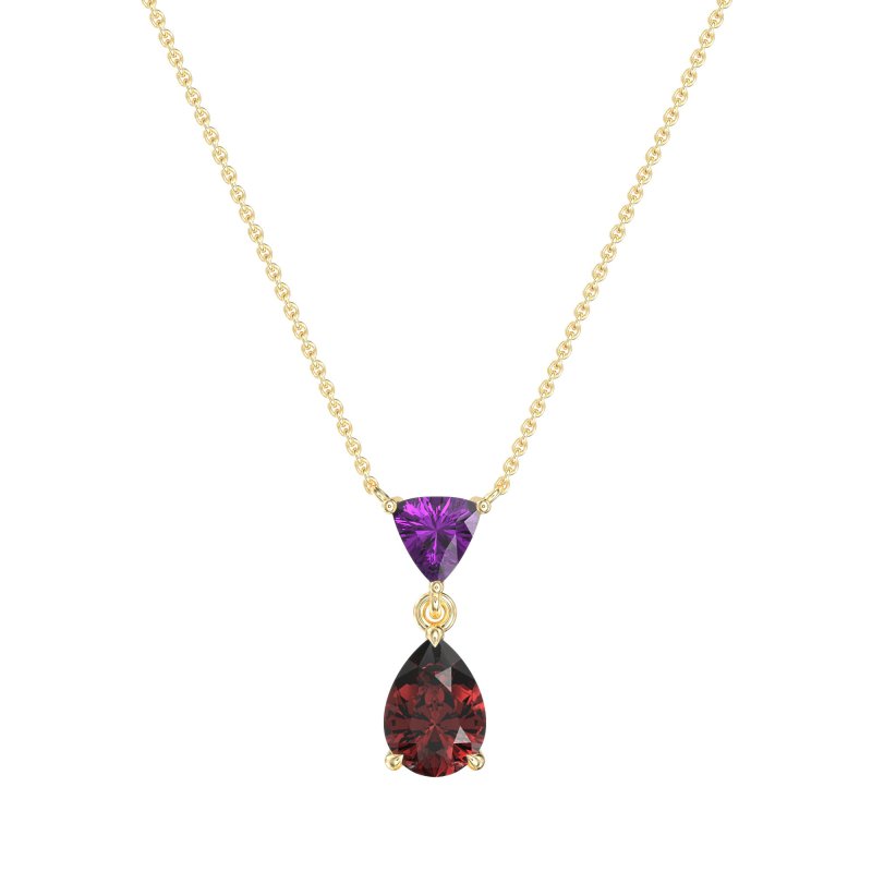 Triangle and Tear Drop Necklace