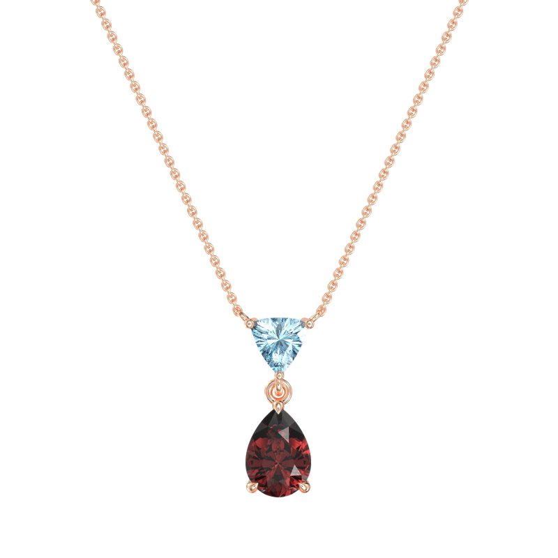 Triangle and Tear Drop Necklace