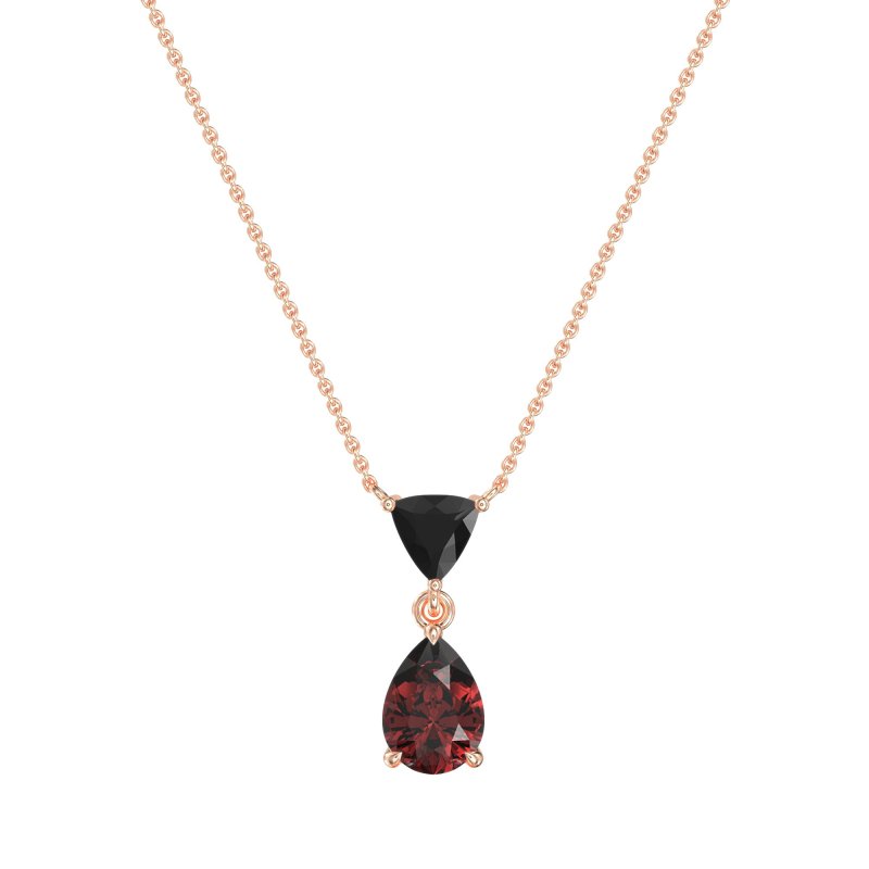Triangle and Tear Drop Necklace