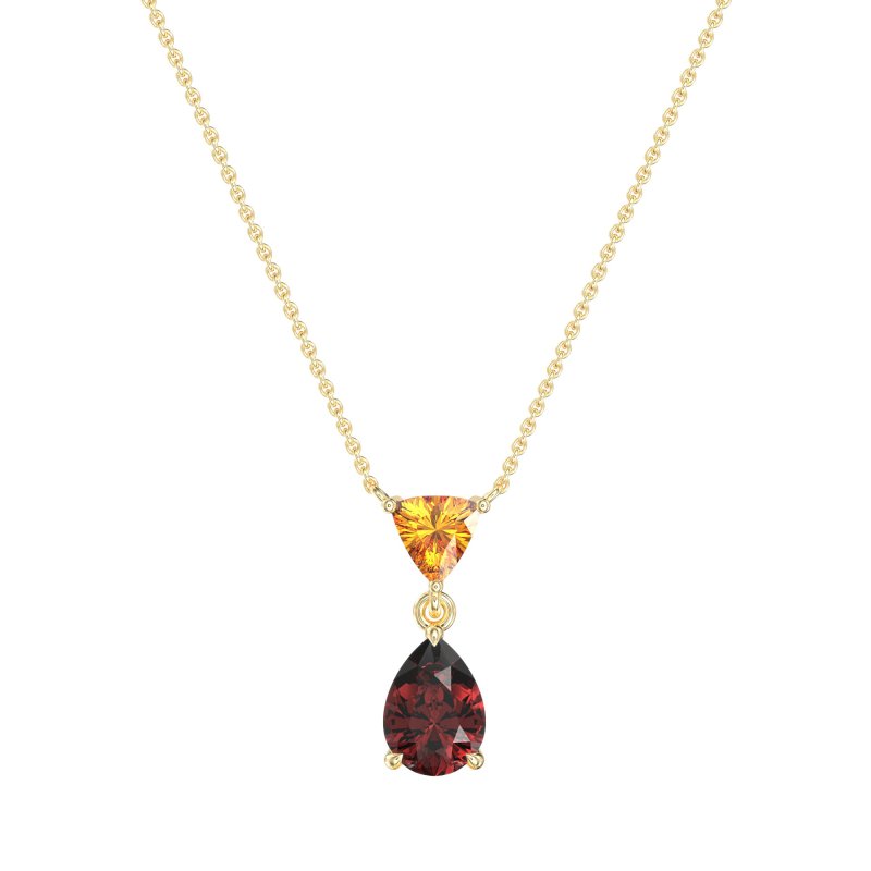 Triangle and Tear Drop Necklace