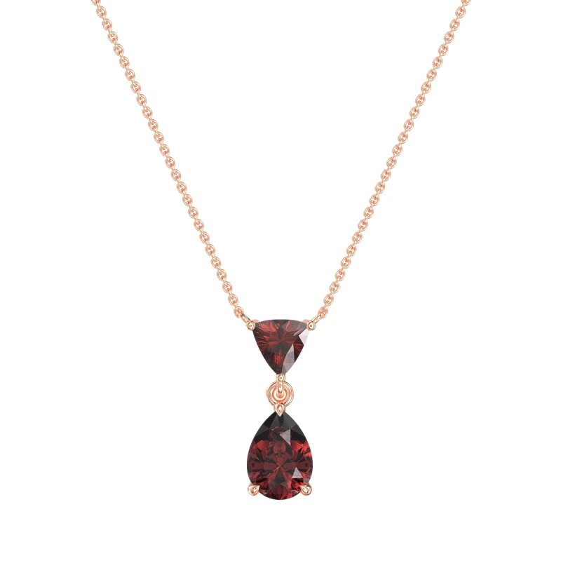 Triangle and Tear Drop Necklace