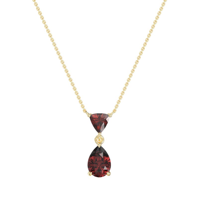 Triangle and Tear Drop Necklace