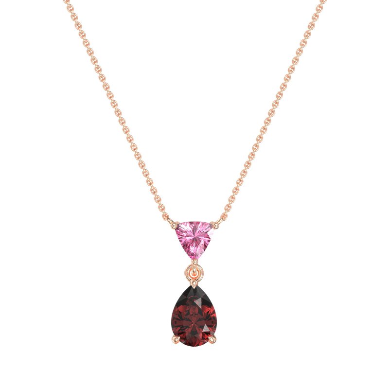 Triangle and Tear Drop Necklace