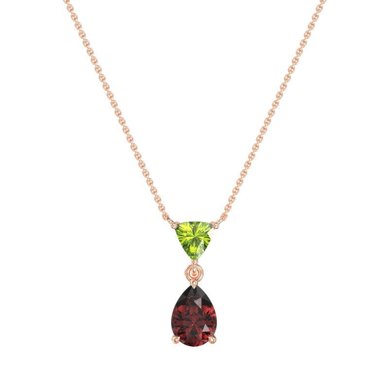 Triangle and Tear Drop Necklace