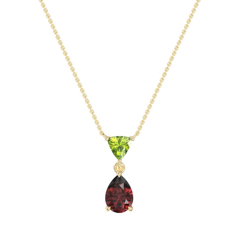 Triangle and Tear Drop Necklace