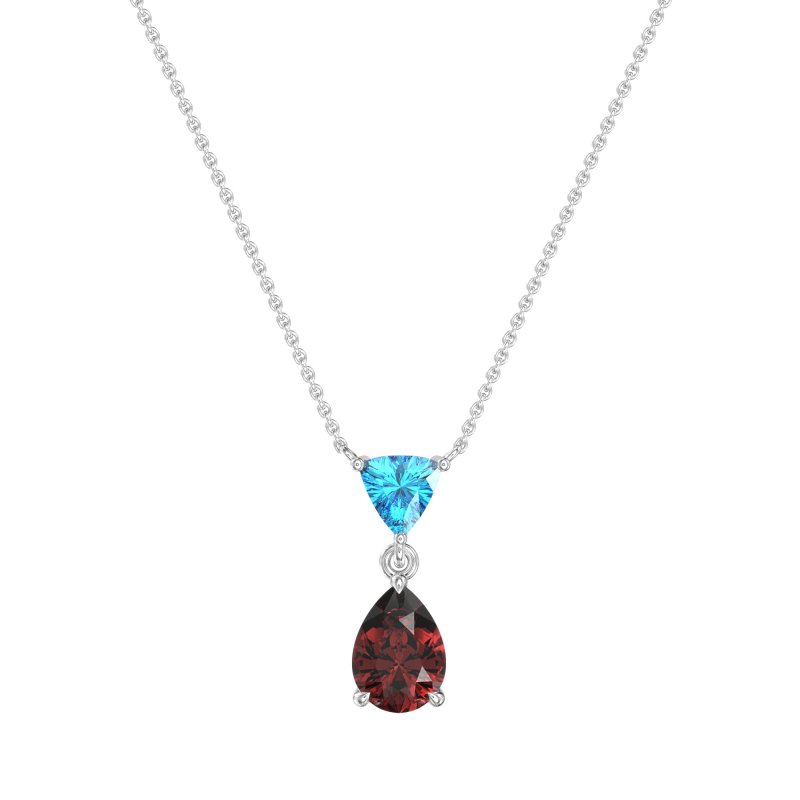 Triangle and Tear Drop Necklace