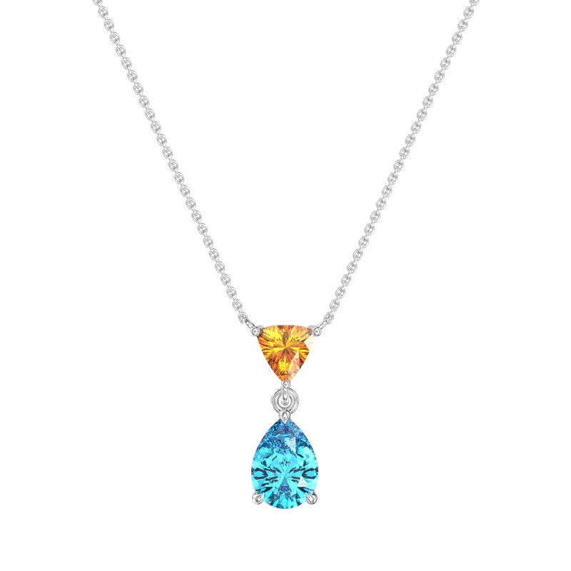 Triangle and Tear Drop Necklace