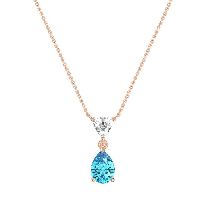 Triangle and Tear Drop Necklace