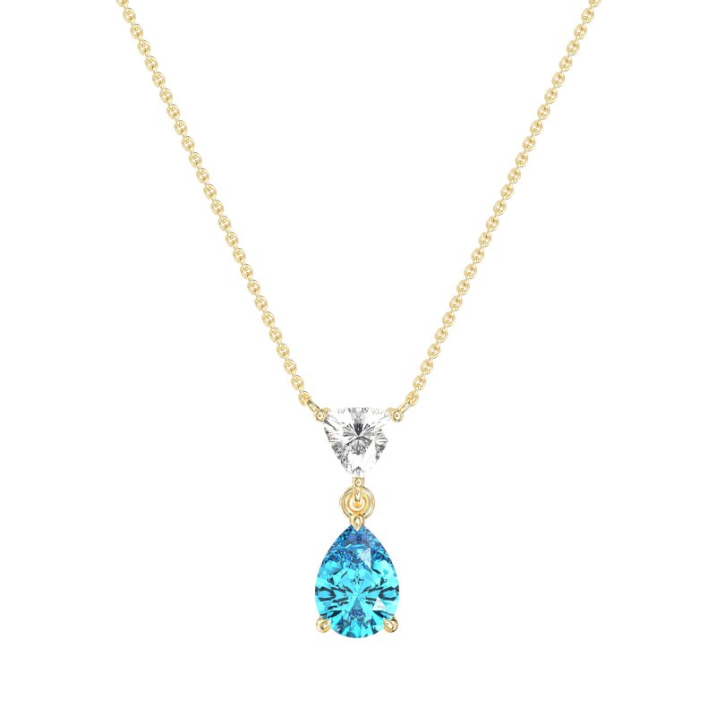Triangle and Tear Drop Necklace