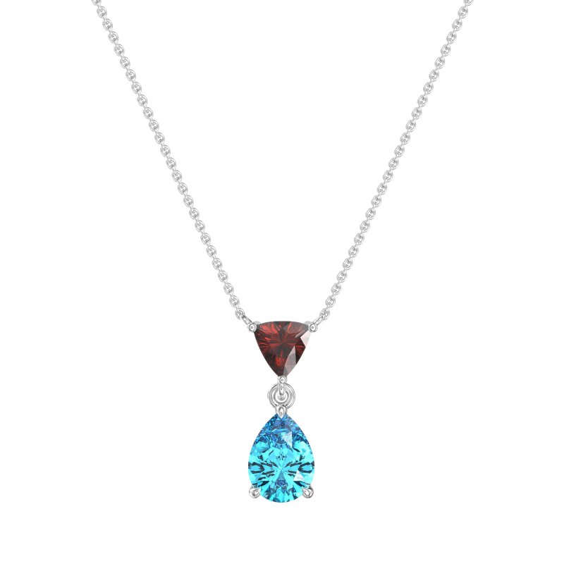 Triangle and Tear Drop Necklace