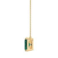 Pear and Emerald Toi et Moi Necklace