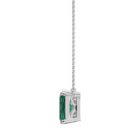 Pear and Emerald Toi et Moi Necklace
