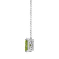 Pear and Emerald Toi et Moi Necklace
