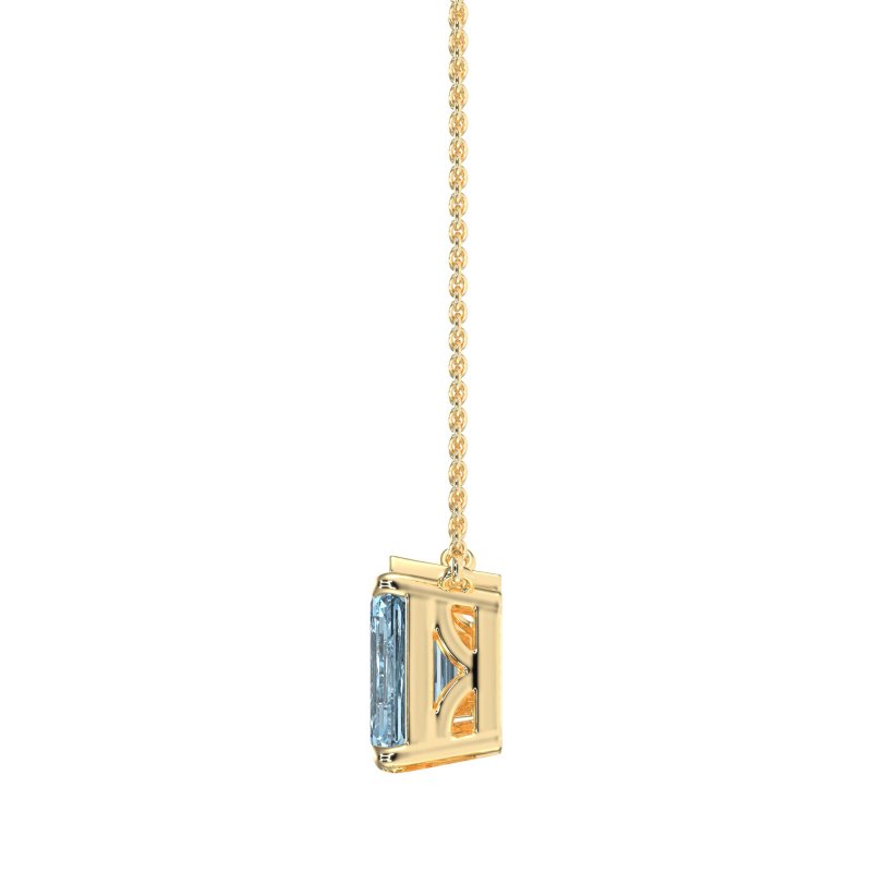 Pear and Emerald Toi et Moi Necklace