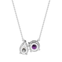 Round and Pear Toi et Moi Necklace