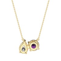 Round and Pear Toi et Moi Necklace