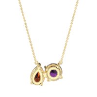 Round and Pear Toi et Moi Necklace