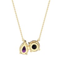Round and Pear Toi et Moi Necklace