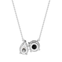 Round and Pear Toi et Moi Necklace
