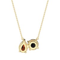 Round and Pear Toi et Moi Necklace