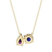 Round and Pear Toi et Moi Necklace