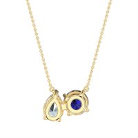 Round and Pear Toi et Moi Necklace