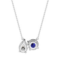 Round and Pear Toi et Moi Necklace