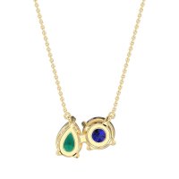 Round and Pear Toi et Moi Necklace