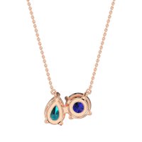 Round and Pear Toi et Moi Necklace