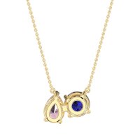 Round and Pear Toi et Moi Necklace