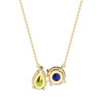 Round and Pear Toi et Moi Necklace